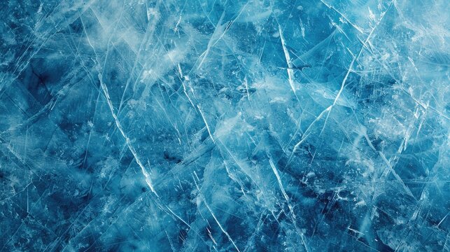 Scratched surface of blue ice