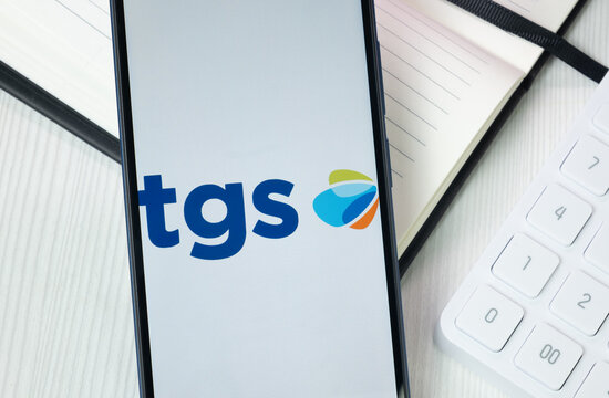 New York, USA - 30 June 2024: Transportadora de Gas del Sur tgs Logo on Phone Screen, Company Icon