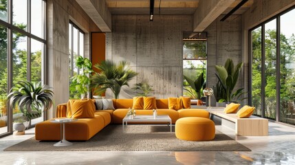 A modern workplace interior embraces clean lines, minimalist furniture, neutral tones with pops of bold color, open layouts, and ample natural light for a fresh, spacious feel.
