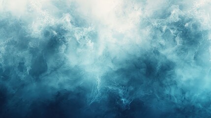 Obraz premium Tranquil blue-white gradient, softly blending in an abstract, serene composition, featuring smooth, blurred textures for a calming effect. 