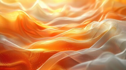 Obraz premium A soft, abstract gradient background with gentle blends of orange, yellow, and white, creating a warm and calming visual effect. 