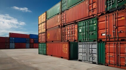 Aerial View of Cargo Containers Being Loaded Onto a Ship at a Port.