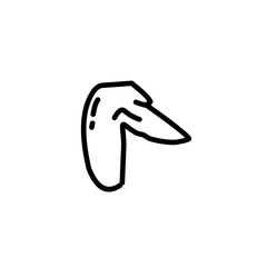 Chicken wing outline