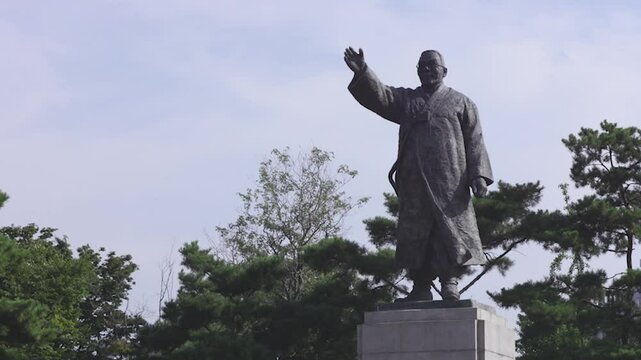 백범김구 동상(한국+위인+독립운동가+역사+대표+조형물)