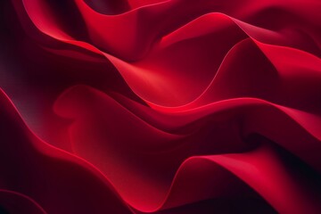 Fototapeta premium Red abstract flowing shapes 