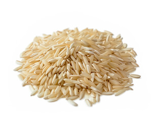 Obraz premium raw rice isolated on white