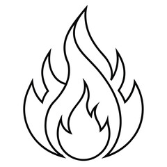 Fire icon collection, Fire flame symbol, Bonfire silhouette logotype, Flames symbols set flat style - stock vector, Silhouette vector illustration