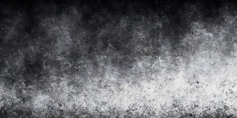 Fototapeta premium Black white grainy background noise texture grunge gradient banner header, abstract poster cover backdrop design.