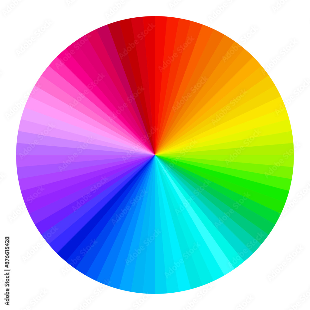Poster colorful circular gradient chart. full spectrum color wheel. useful for design projects. vector illu