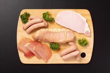 加工肉（生ハム　手巻きロースハム　ホワイトロースハム　ウィンナー）