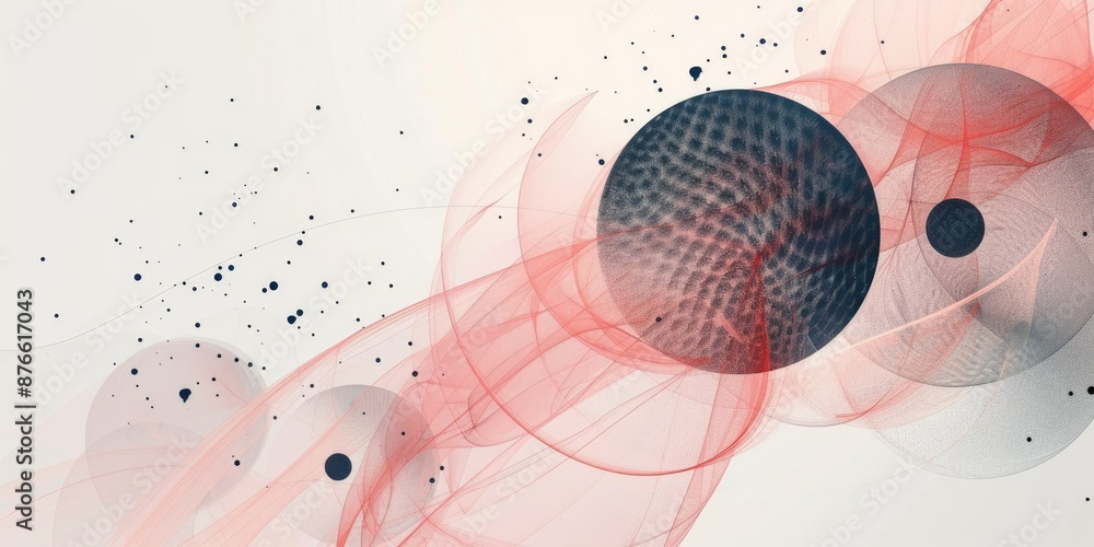 Poster abstract image featuring dynamic geometric shapes and vibrant colors creating a modern artistic expr