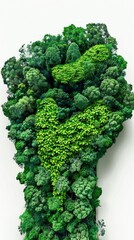 Lush green forest heart shape nature landscape concept for travel and tourism promotion