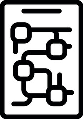 Algorithm development is represented by a flowchart on a tablet screen, symbolizing digital solutions