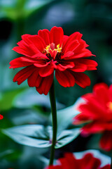 Beautiful glebra flower with colourful petals and closeup 