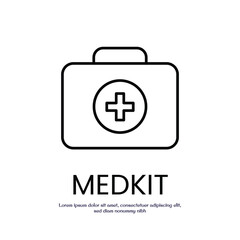 medkit thin outline icon vector design good for web or mobile app
