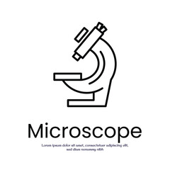 Microscope thin outline icon vector design good for web or mobile app