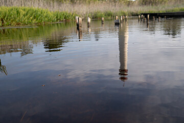 lighthouse reflection.
