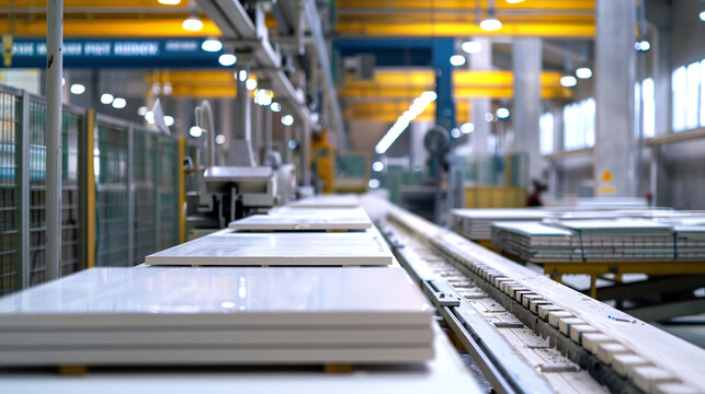 "A Busy Day at the Ceramic Tile Factory"