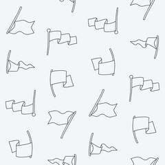 Outline Collection of Flag Vector Seamless Pattern illustration Design