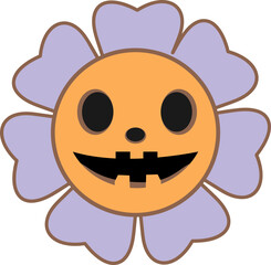 Halloween flower illustration
