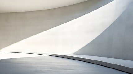 Obraz premium Monumental Architectural Curve Design Abstract Cement Wall Modern Building Space Background