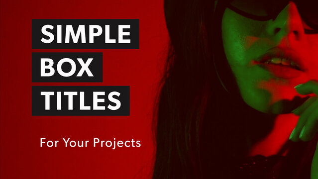 Simple Box Titles Overlay Up To 3 Lines