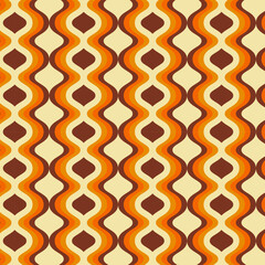 Fototapeta premium Abstract . colorful background pattern seamless retro 70s. Vector.