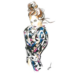 girl with long hair fashion