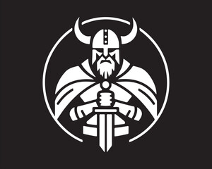 Viking Logo Design Vector Template