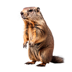 Fototapeta premium Groundhog png, AI Generated