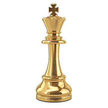 Golden queen chess piece transparent background
