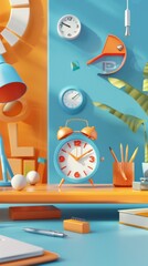 Modern 3d illustration of Marketing concept