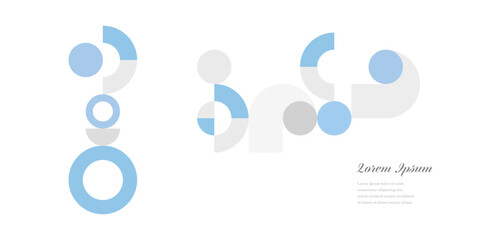 幾何学 抽象 サークル パターン レトロ アイコン セット