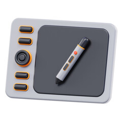 Graphic Tablet Icon 3d illustration