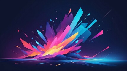 3d abstract blue background. Generated AI.