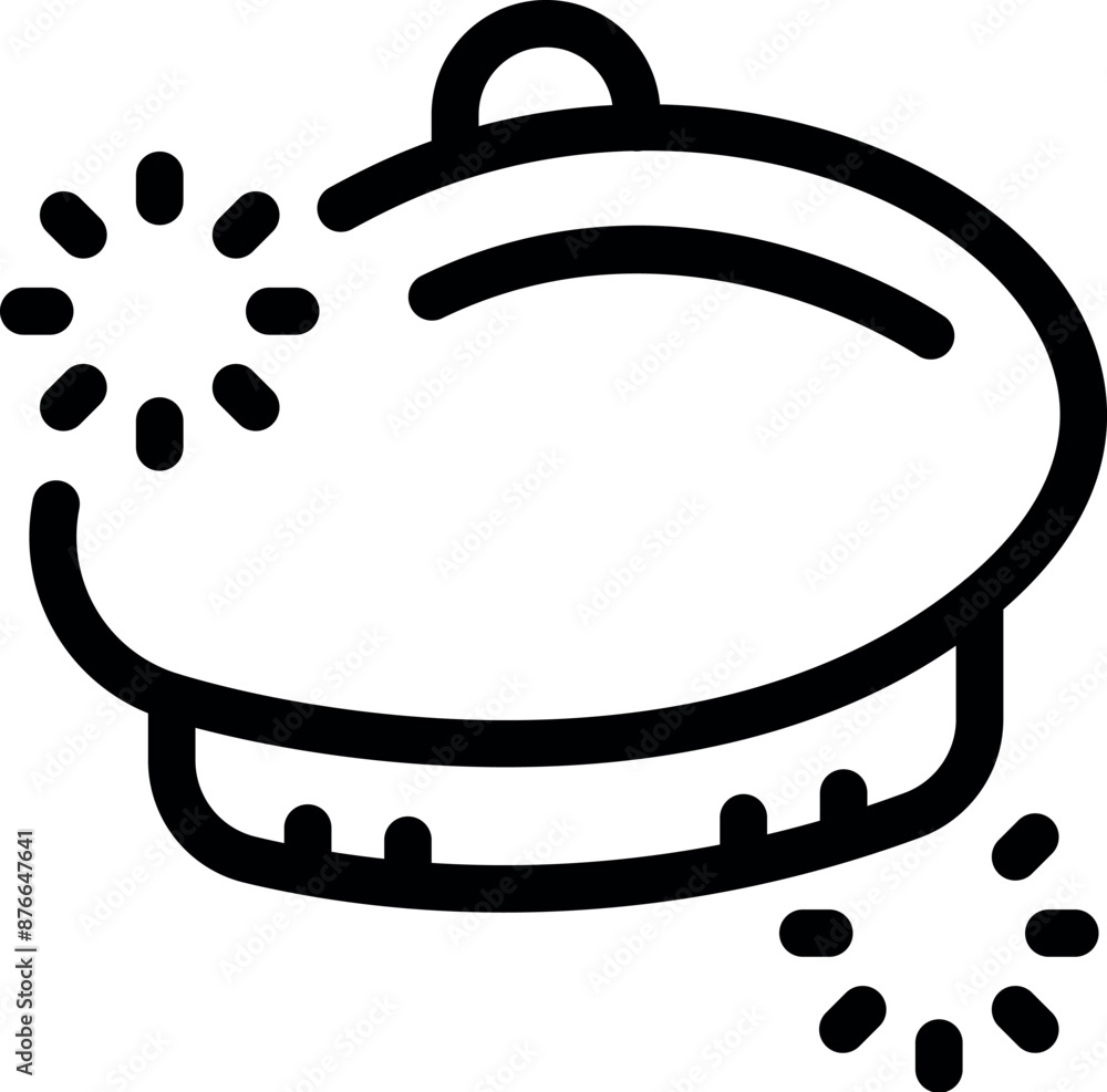 Poster smart device detecting motion with sensors, represented by a simple line icon