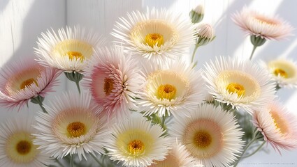 Obraz premium white and yellow flowers