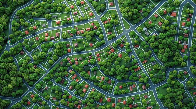 Neighborhood map with property investment hotspots, investment, targeting lucrative areas