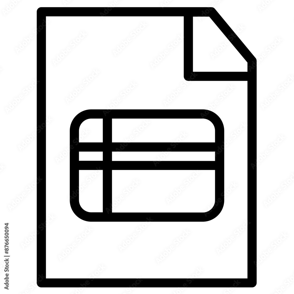 Poster marketing office paper line icon