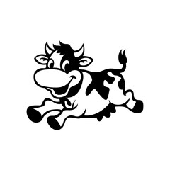 cow abstract sketch logo design template