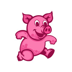 pig abstract sketch logo design template