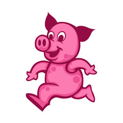 pig abstract sketch logo design template