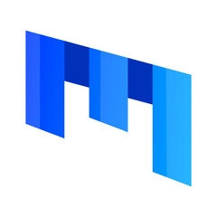 letter M icon logo design vector