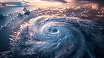 Aerial View of a Hurricane