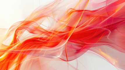 Abstract Red and Orange Fluid Motion Background