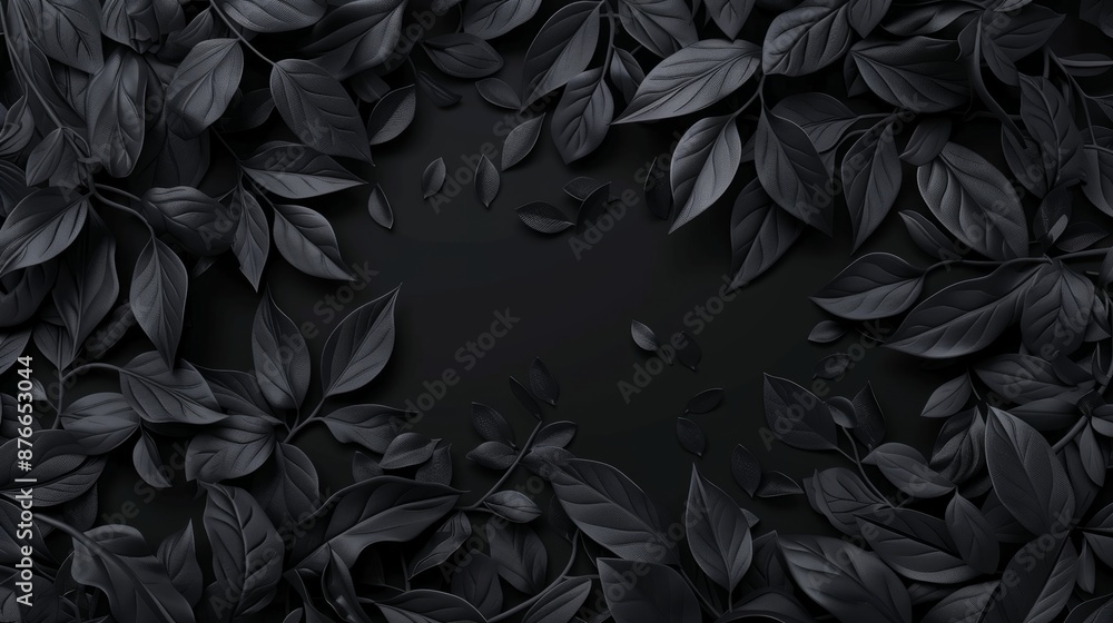 Poster realistic black background with realistic elements