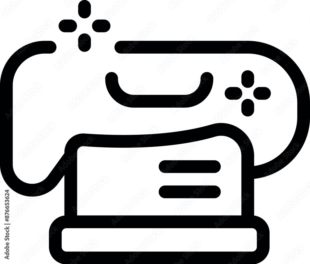 Poster modern gamepad syncing to a console, ready for gaming