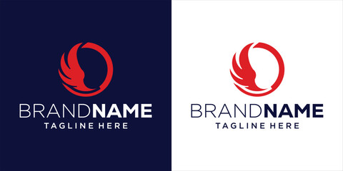 Creative Logo Letter O and Wings Symbol, Design Inspiration, Illustration, Vector