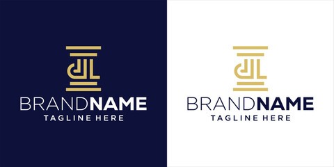 Creative DL Law Letter Logo Design, Design Inspiration, Illustration, Vector