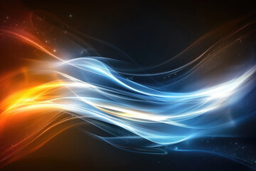 Yellow and blue alternating data waves